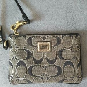 Black & Gold coach wristlet